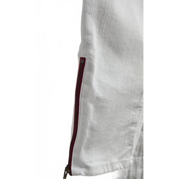 Etienne Marcel White Skinny Jeans with Side Zipper Detail - Picture 5 of 10